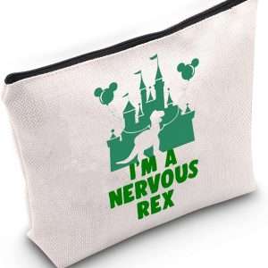 Rex Dragon Cosmetic Bag Dragon Lover Gift Im A Nervous Rex Make Up Zipper Pouch Bag For Women Girls(Im A Nervous Rex)