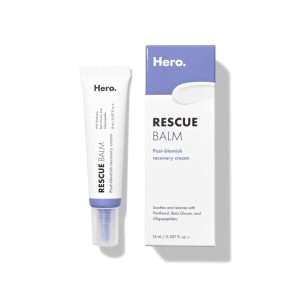 Rescue Balm Post-Blemish Recovery Cream From Hero Cosmetics - Intensive Nourishing And Calming For Dry, Red-Looking Skin After A Blemish - Dermatologist Tested And Vegan-Friendly (15 Ml, 0.5 Fl. Oz)